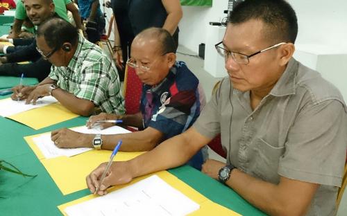 Signing of collaboration declaration by tribal leaders